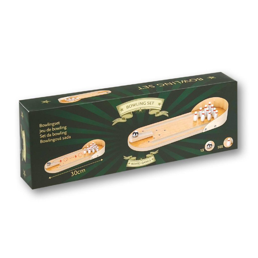 Tisch-Bowling-Set aus Holz