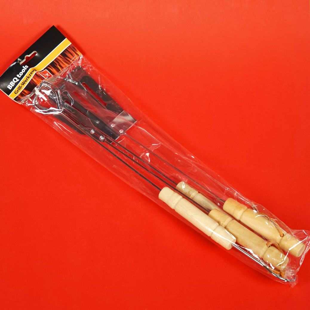 BBQ-Grillbesteck mit Holzgriffen