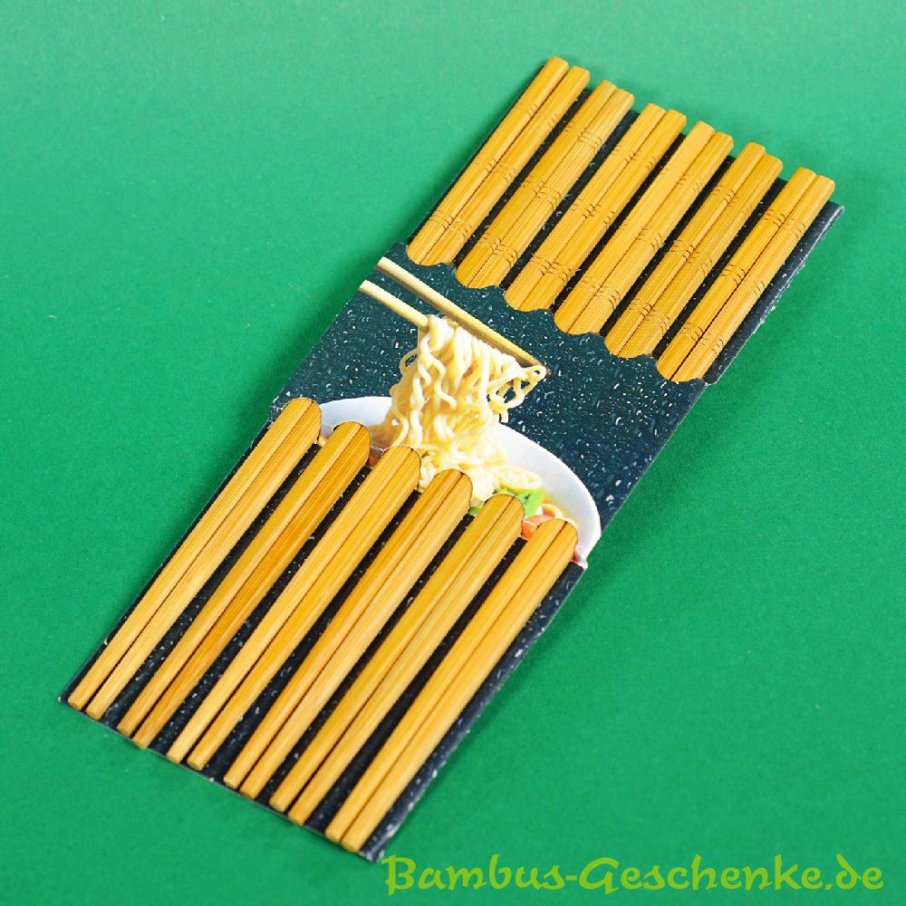 Bambus-Essst&auml;bchen dunkel 12er-Set