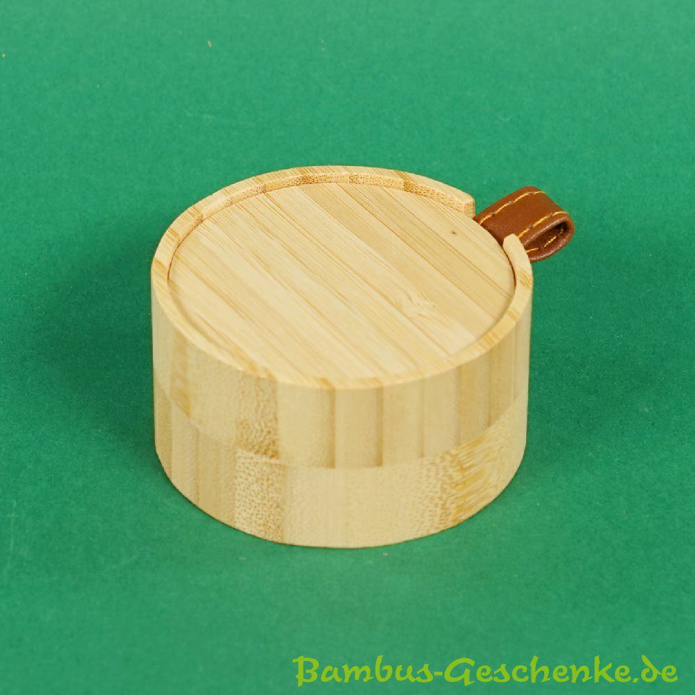 Schmuckk&auml;stchen rund Bambus