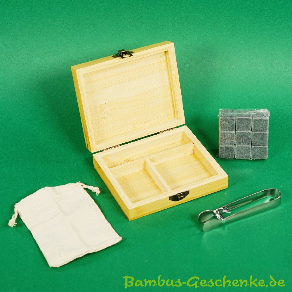 Bambus-Geschenkset Eisw&uuml;rfel-Set