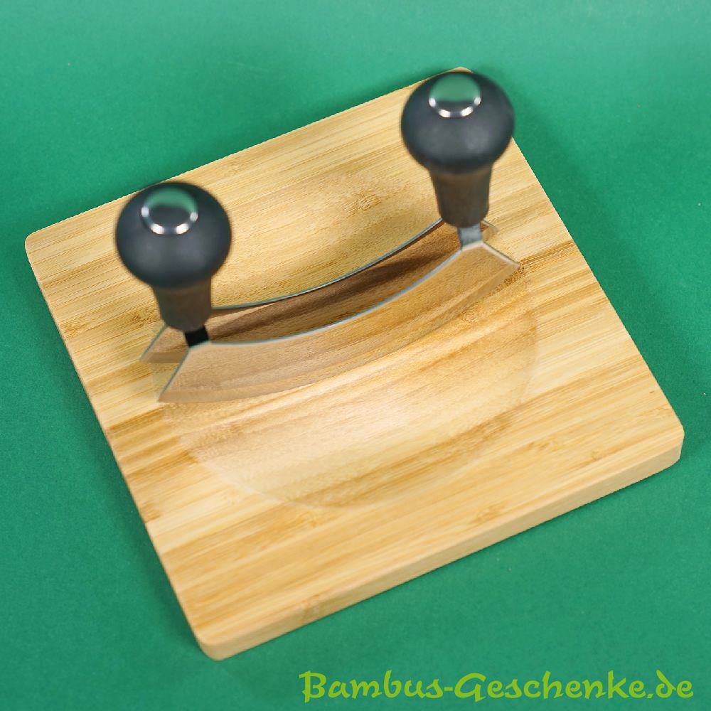 Wiegemesser mit Bambus-Wiegebrett