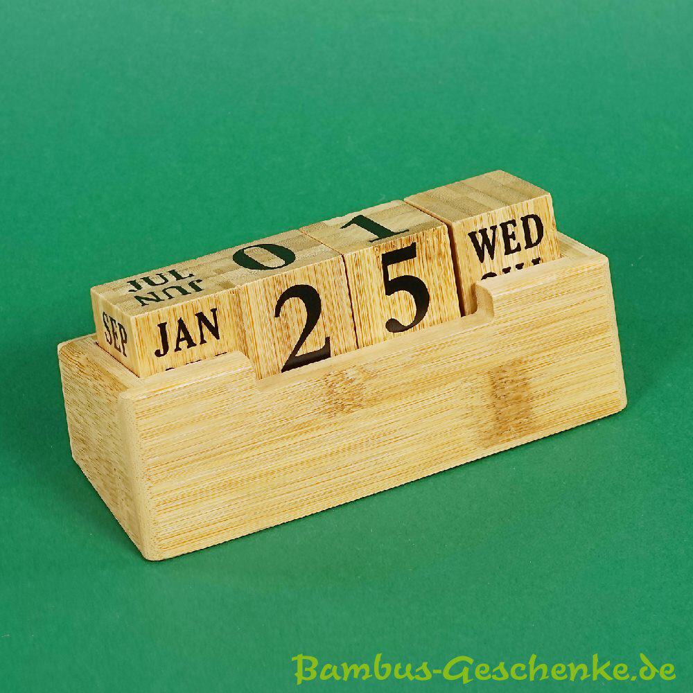 Ewiger Tischkalender aus Bambus