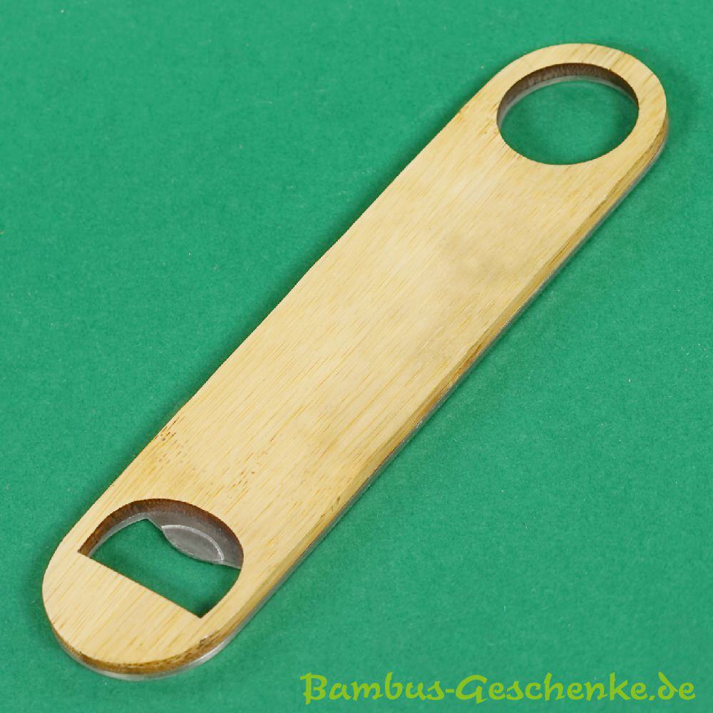 Doppelflaschen&ouml;ffner Bambus-Edelstahl