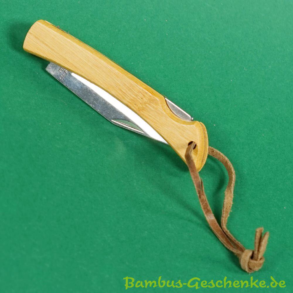 Bambus-Taschenmesser mit Schnur
