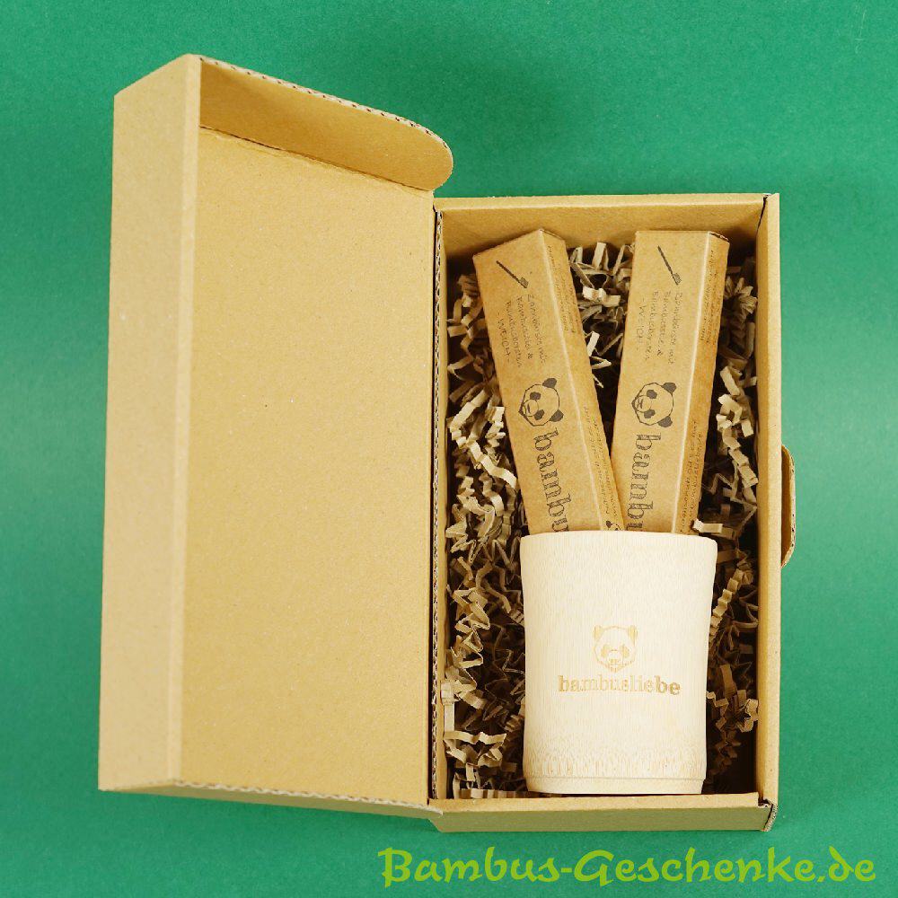 Bambus-Geschenkset Kinder-Zahnb&uuml;rsten