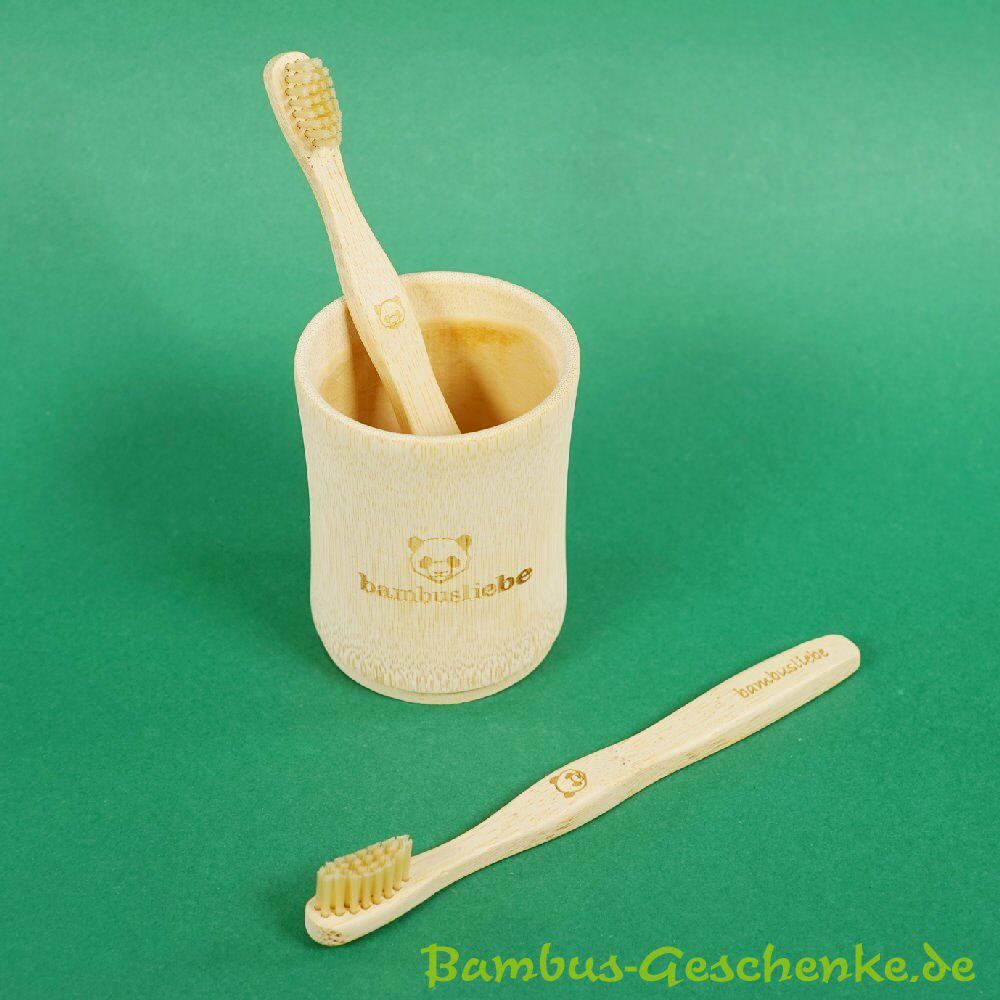 Bambus-Geschenkset Kinder-Zahnb&uuml;rsten