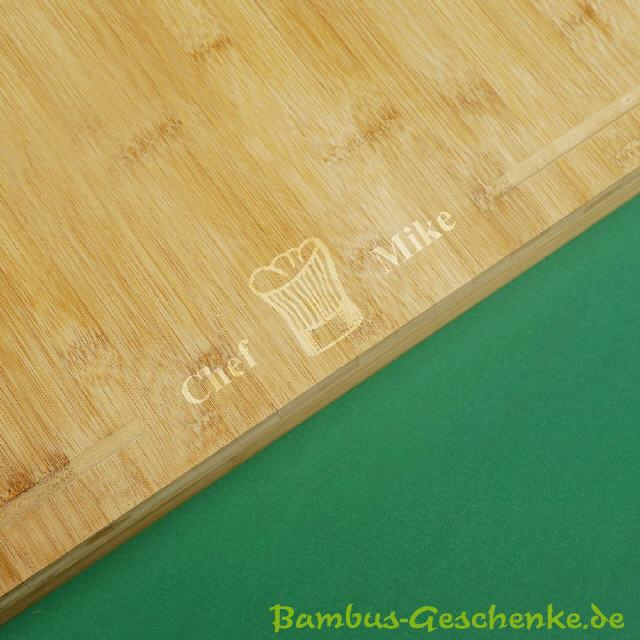 Gravur auf Bambus-K&uuml;chen-Schneidbrett
